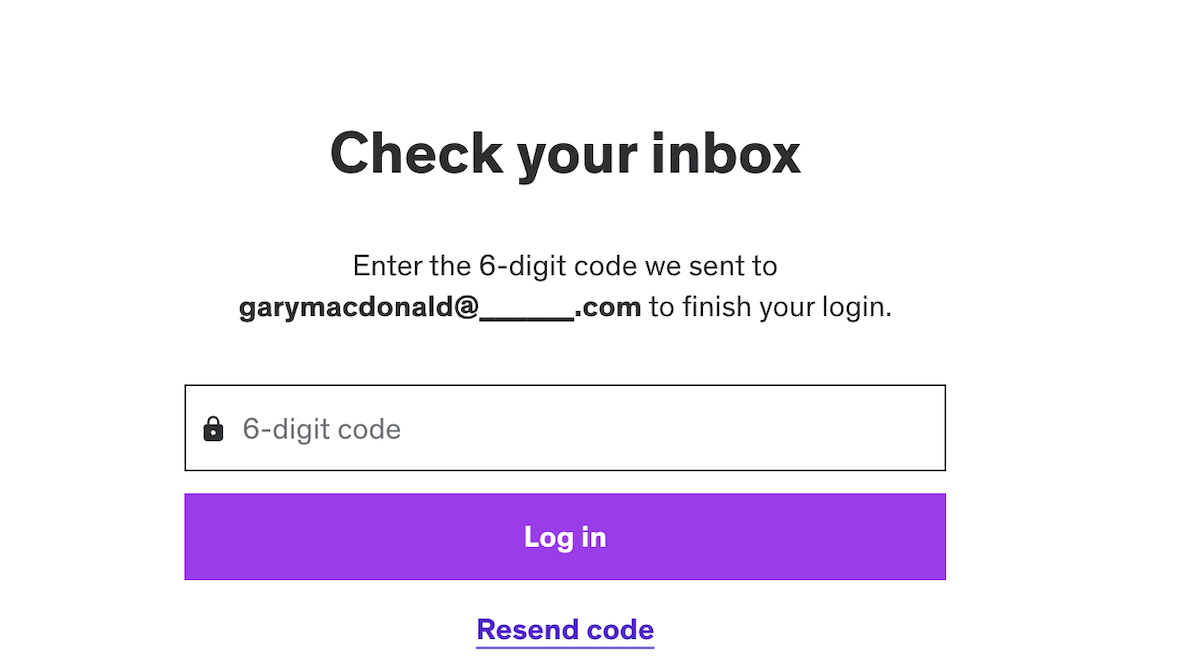 enter 6 digit code for passwordless authentication.png