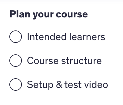 Sekcja Zaplanuj swój kurs