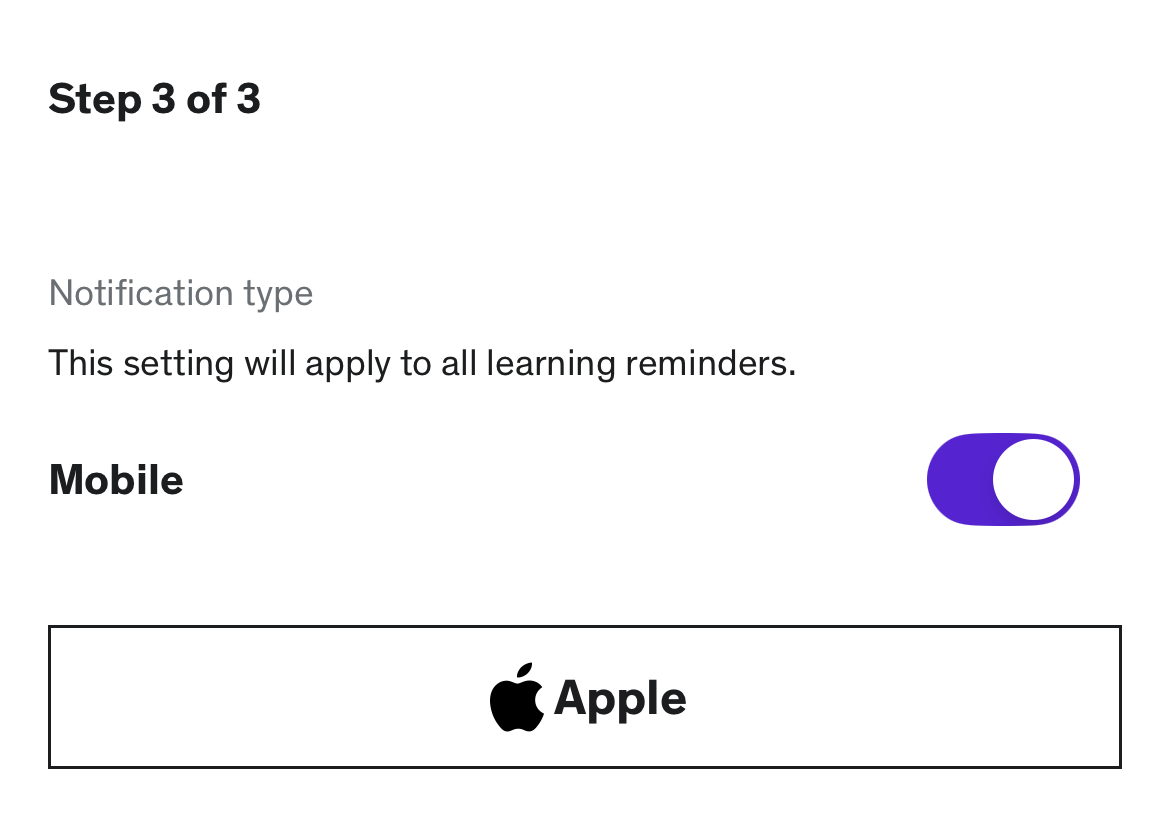 Étape 3 sur 3 pour les rappels sur mobile