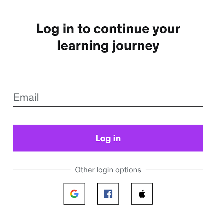 모바일 앱 로그인 화면