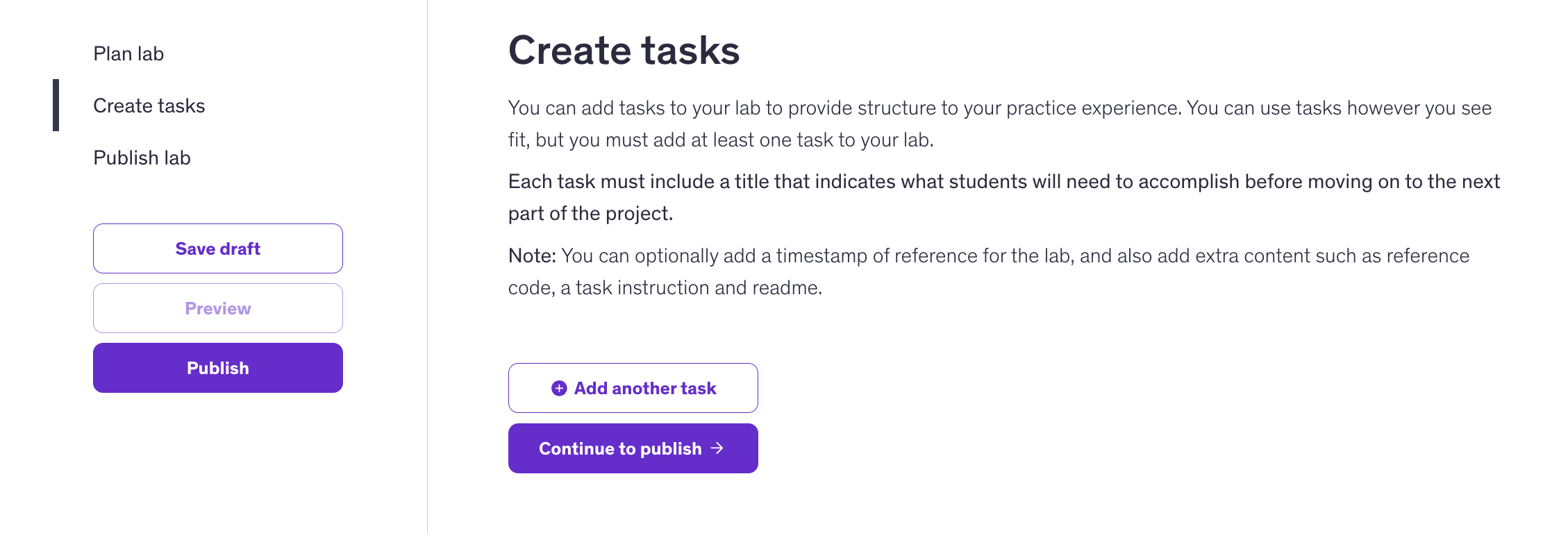 Crea task
