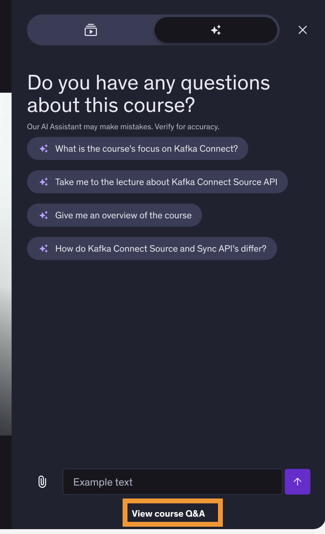View course Q&A